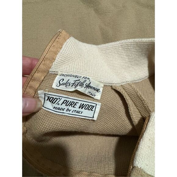 Saks Fifth Avenue Italy 100% wool dress midi size 13 - Picture 3 of 10